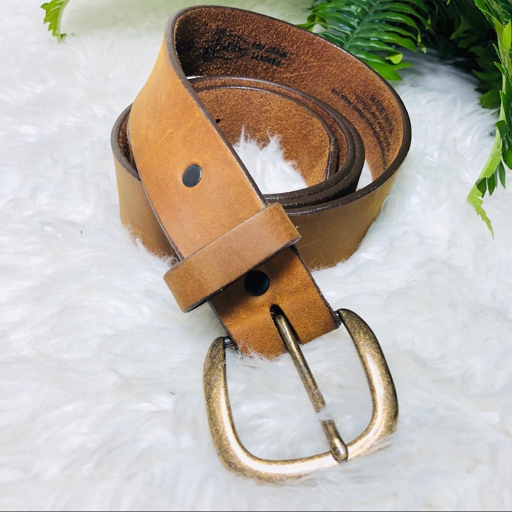 Justin top grain brown leather belt size 46